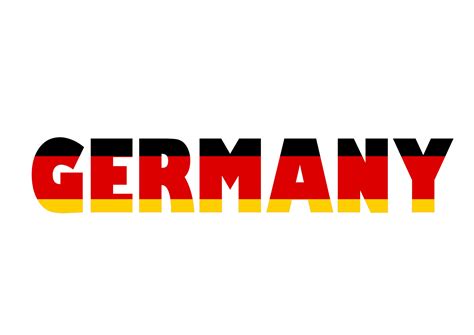 World Flag on letter Germany flat design style vector illustration ...