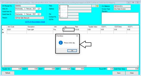 GST Credit Note Receipt Help Guide