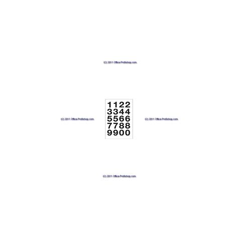 Zahlen Etiketten HERMA 20 x 18 mm Schwarz 0-9 Permanent Haftend Folie ...