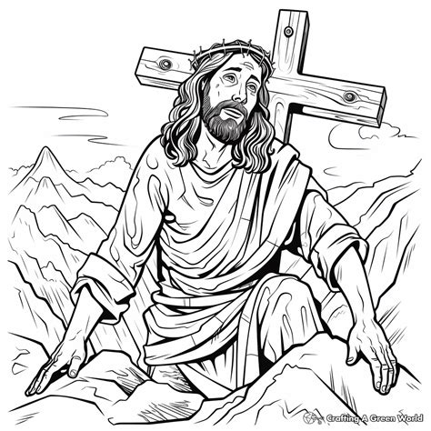 Jesus On The Cross Coloring Pages Printable