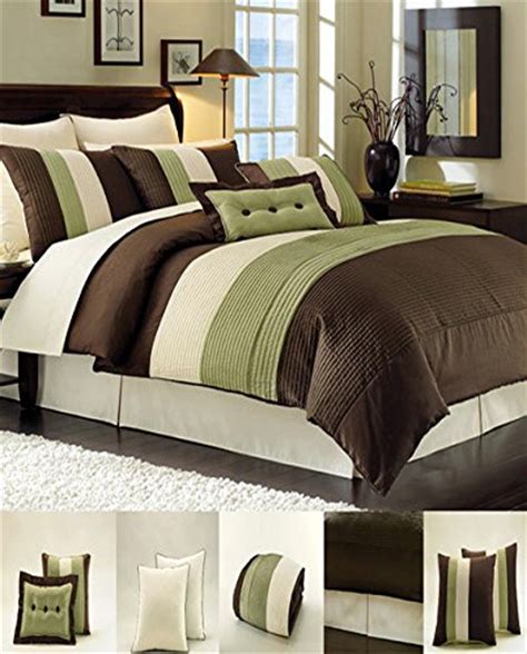 Full Comforter set , Green : 8 Piece Luxury Bedding Regatta comforter ...