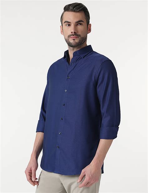 Buy Pure Cotton Self Design Full Sleeves Shirt at Marks & Spencer