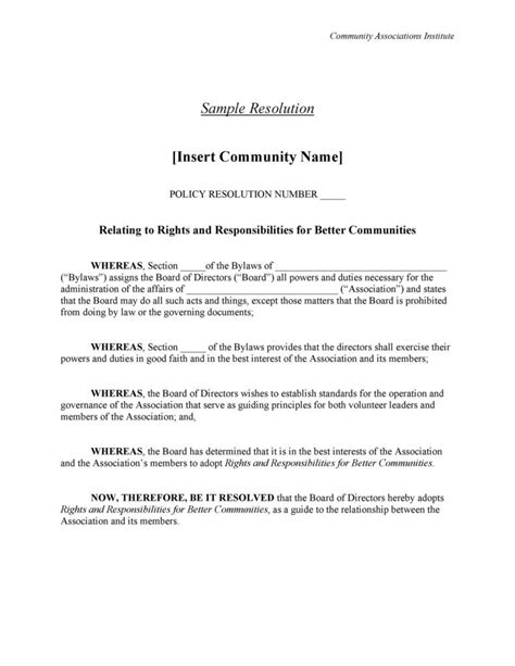 Consent Resolution Template 的图像结果