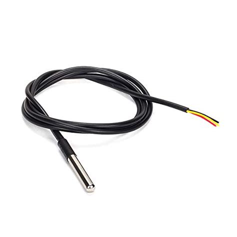 DS18B20 Water Proof Temperature Probe – Black (1m) : Amazon.in ...