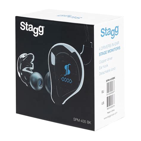 Stagg Model SPM-435BK Dual Driver in Ear Stage Monitor in Black - 1 ...