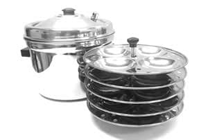 Happy Home Stainless Steel Idli Cooker - 5 Racks (Make 20 Idlys ...
