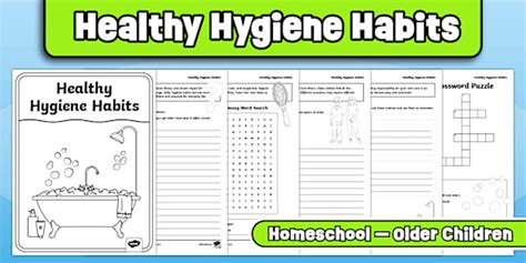 Homeschool Healthy Hygiene Habits Booklet for Older Children