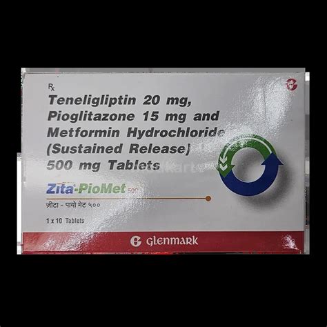 ZITA PIO MET 500MG TABLET 10'S Price, Uses, Side Effects & Substitutes ...