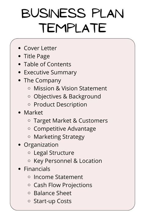 Business Plan Template Examples 的图像结果