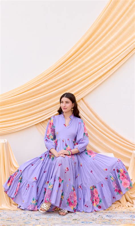 Ramona- Digitally Printed Floral Mulmul dress – The Neh Store