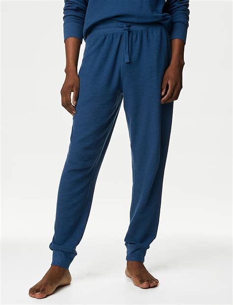 Buy Pure Cotton Waffle Jogger Bottoms at Marks & Spencer