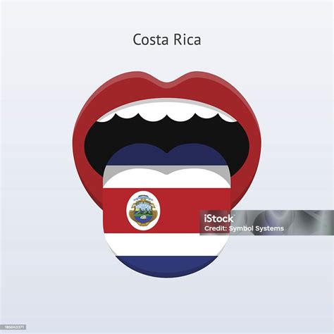 Costa Rica Language Abstract Human Tongue Stock Illustration - Download ...