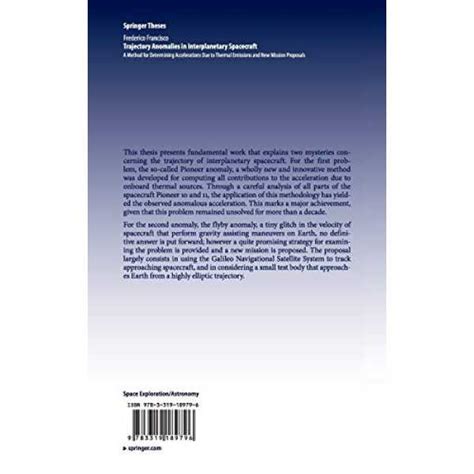 Trajectory Anomalies in Interplanetary Spacecraft: A Method for ...