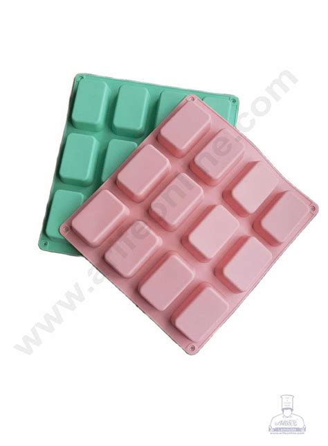 CAKE DECOR™ 12 Cavity Small Bread Loaf Mold Silicone Moulds for Soaps ...