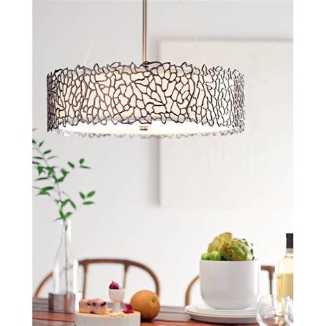 Kichler Silver Coral 4 -Light Classic Pewter Transitional Etched glass ...