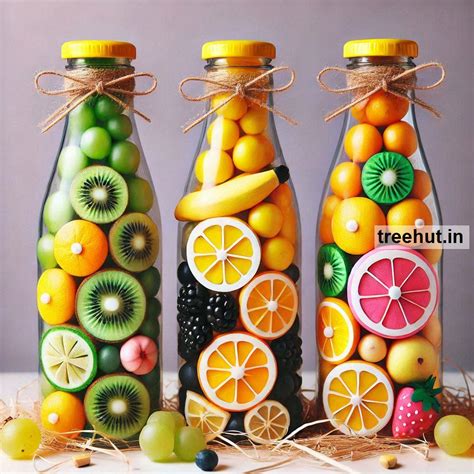 Fruits Bottle Decoration Ideas, Bottle Craft Ideas