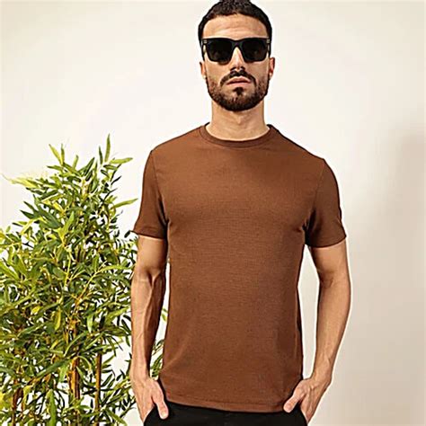 Buy Thomas Scott Coffee Polyester Regular Fit Self Design Shirts Online ...