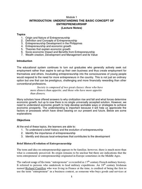 Introduction to Entrepreneurship Module PDF 的图像结果