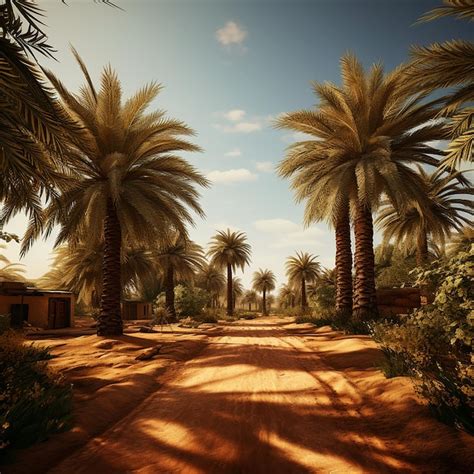 Elegant date palm in natural color wallpaper | Premium AI-generated image