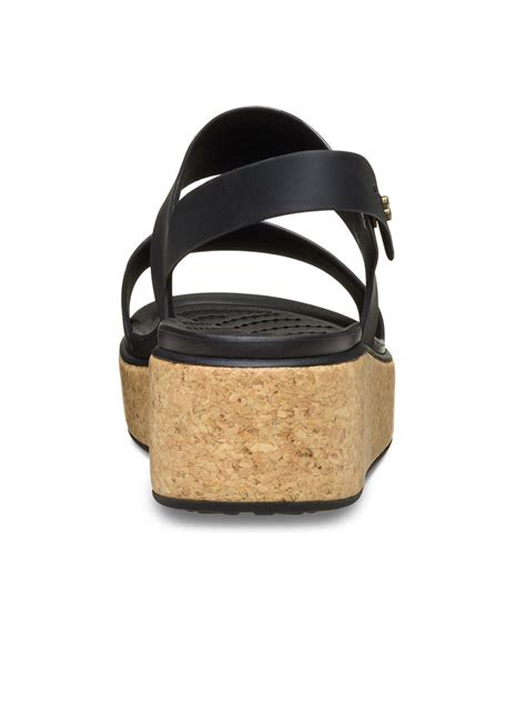 Shop Crocs Black Brooklyn Cork Low Sandal Online