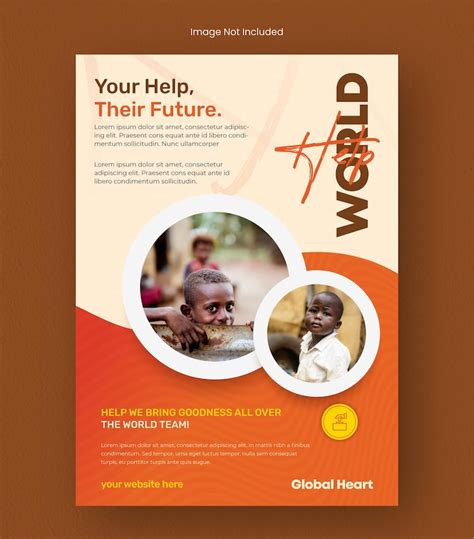 Charity volunteer event flyer template | Premium Vector