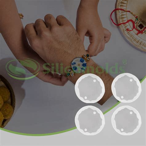 Silicomolds - 1" Agate Rakhi Molds - Set Of 4 - URP292C – SILICOMOLDS