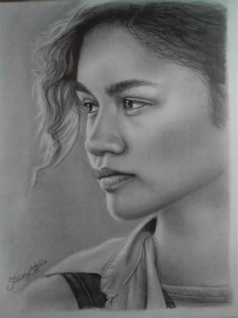 Zendaya Drawing by Eustacia93 on DeviantArt