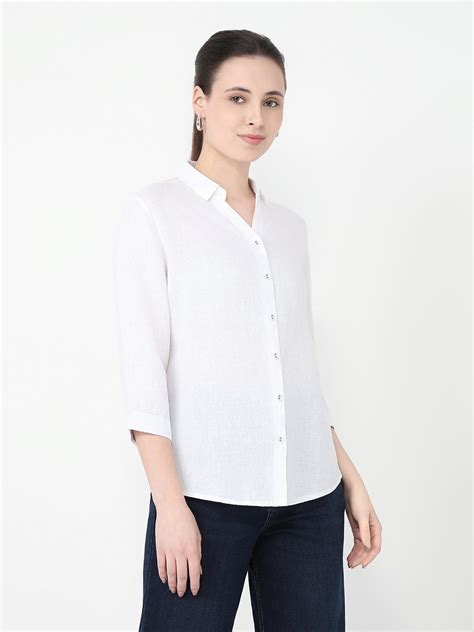 Buy Women White Slim Fit Shirt | Kraus Jeans