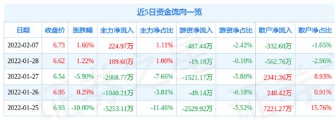 异动快报：智度股份（000676）2月8日13点22分封涨停板_资金_流向_领涨股