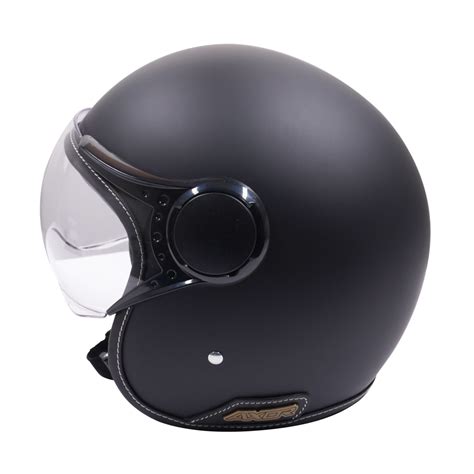Axor Jet Black/ Black Open Face Crash Helmet Available from Farkham ...