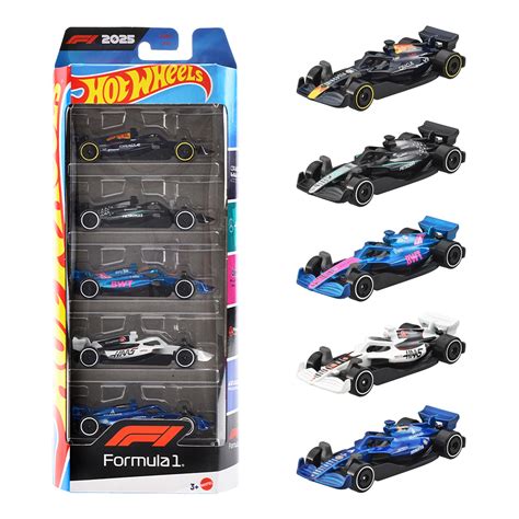 Formula 1 (F1) 5 Car Pack 2025 Hot Wheels – Collectors Vault