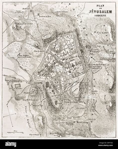 Map plan ancient jerusalem hi-res stock photography and images - Alamy