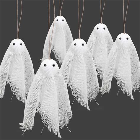Amazon.com: Watayo 16 Pcs Halloween Ghost Hanging Ornaments, 3.5 Inch ...