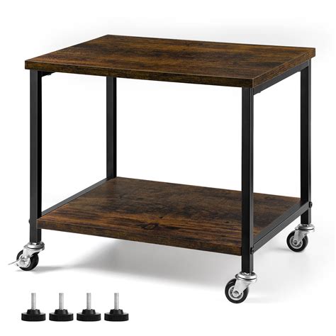 Buy Under Desk Printer Stand with Storage Shelf Printer Cart Rack with ...