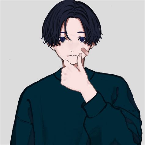 Download wallpaper 3415x3415 boy, patch, anime, art ipad pro 12.9 ...