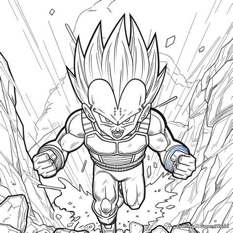 Vegeta Coloring Pages Goku Ssj2 Dragon Ball Ssj4 Ssj Library Template ...