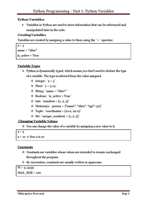 Python Variables - Python Variables: Variables in Python are used to ...