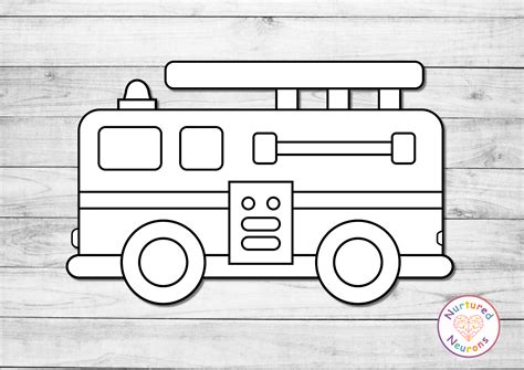 Build A Fire Truck - Simple Community Helpers Craft (Printable ...