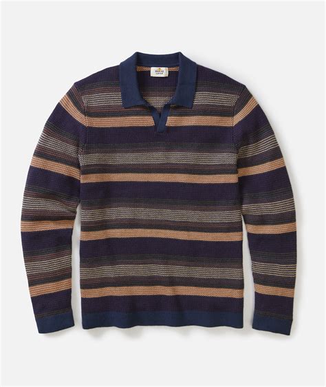 Liam Long Sleeve Sweater Polo – Marine Layer