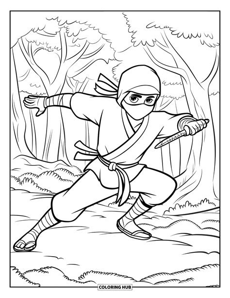 85+ Ninja Coloring Pages for Kids & Adults (Free Printable PDFs)