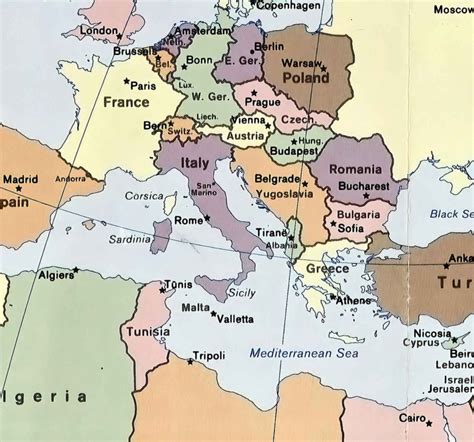 Map Of North Africa And Asia Modern World Map Vector & Photo (Free