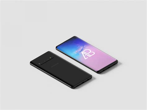 Free Samsung Galaxy S10 Isometric Mockup PSD | Free Mockup World