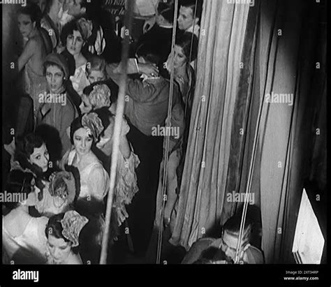 Backstage at the Theatre, 1931. 'A new era - one of progress, light, excitement, and show ...