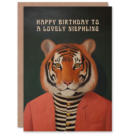 Happy Birthday to a Lovely Niephling Dapper Tiger Cool Hipster Fashion ...
