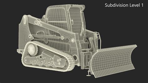 Tracked Skid Steer Bobcat With Dozer Blade 3D | 3D Molier International