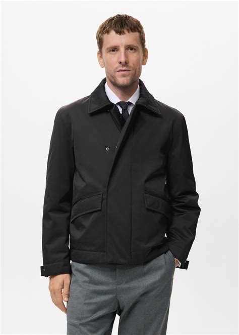 Water-repellent jacket with pockets - Men | MANGO USA