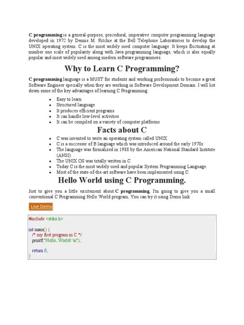 C Programming Basic PDFs 的图像结果