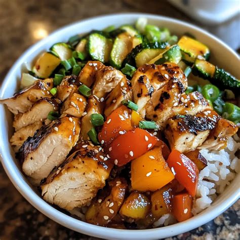 Easy Juicy Chicken & Veggie Rice Bowl for Fresh Homemade Flavor - My ...