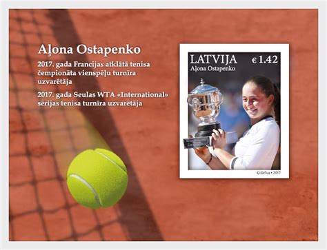 French Open Champion 2017 – A.Ostapenko – Latvia – Stamp Digest