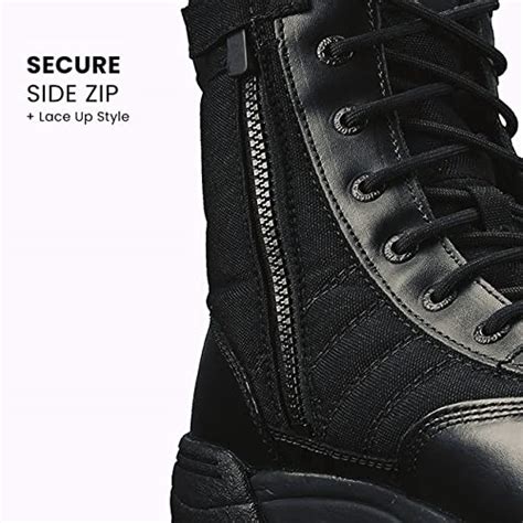 Buy Mens MIG Side Zip & Lace Up Army Tactical Combat Boots For Work ...